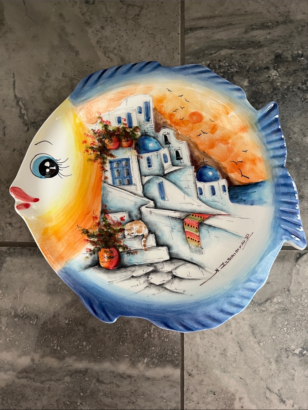 Hand-Painted from Greece Ceramic Fish